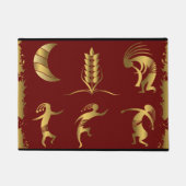 Rode muziek Dansen Kokopellis Rug Deurmat (Voorkant)