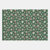 Rode muziek en sneeuw inpakpapier vel (Voorkant 3)