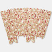 Rode muziek en sneeuw op papieren tas bedankdoosjes (Ongevouwen)