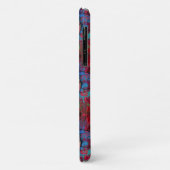 Rode muziekluidsprekers op een gekraakt wandpatroo Case-Mate iPhone case (Achterkant/links)