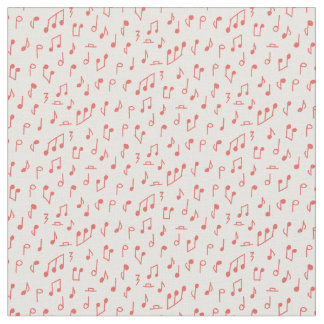 Rode Muzieknoten Stof