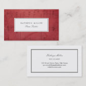 Rode Muzieknoten Visitekaartjes (Voorkant / Achterkant)