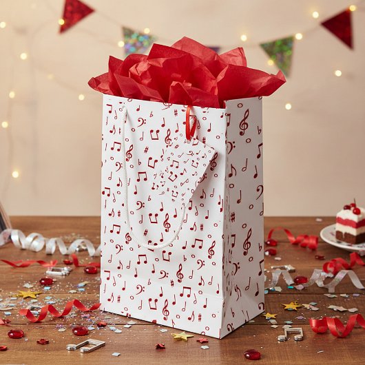 Rode muziekthema klein cadeauzakje