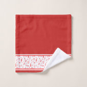 Rode muzikale thema bad handdoek (Wasdoekje)