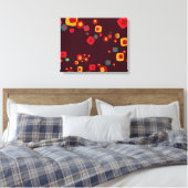 Rode myriaden een omwikkeld doek canvas afdruk (Insitu (Slaapkamer))