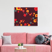 Rode myriaden een omwikkeld doek canvas afdruk (Insitu (Woonkamer))
