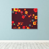 Rode myriaden een omwikkeld doek canvas afdruk (Insitu (Houten vloer))