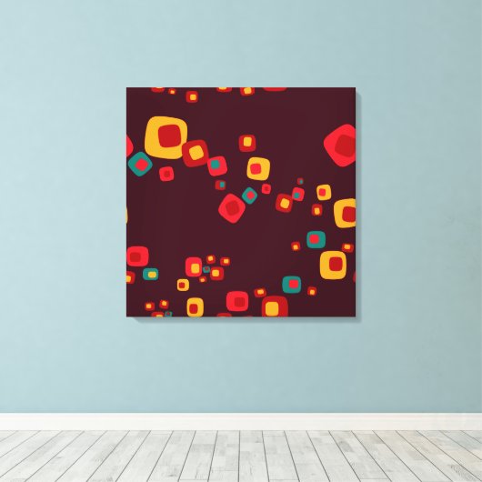 Rode myriaden een omwikkeld doek canvas afdruk (Insitu (Houten vloer))