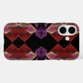 Rode n Paarse Fractal telefoon Case (Achterkant (horizontaal))