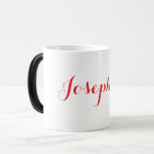 Rode naam Josephine veranderende mok (Voorkant links)