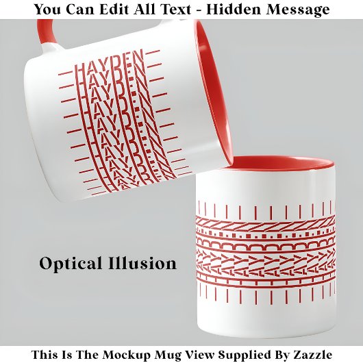 Rode Naam Verborgen Bericht Trendy Mok 121R Verjaa