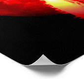 Rode Nacht Fullmoon Leiderschap Wolf Poster (Hoek)