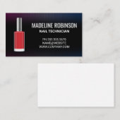 Rode nagellak fles | nagelsalon visitekaartje (Voorkant / Achterkant)