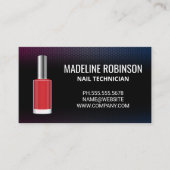 Rode nagellak fles | nagelsalon visitekaartje (Voorkant)