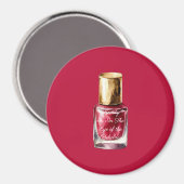 Rode nagellak schoonheid is citaat magneet (Voorkant / Achterkant)