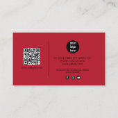 Rode nagels druppelen nail art manicure QR-code Visitekaartje (Achterkant)