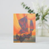 Rode nagels in de soennitische Abstracte brok Briefkaart (Staand voorkant)