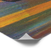 Rode nagels in de soennitische Abstracte brok Poster (Hoek)