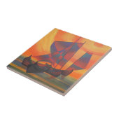 Rode nagels in de soennitische Abstracte brok Tegeltje (Zijkant)