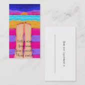 Rode nagels in het Sunset Visitekaartje Afsprakenkaartje (Voorkant / Achterkant)