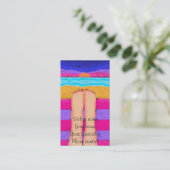 Rode nagels in het Sunset Visitekaartje Afsprakenkaartje (Staand voorkant)