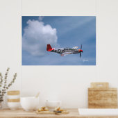 Rode nagels op aanvraag poster (Keuken)