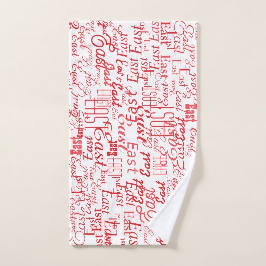 Rode namen Patroon 2 Handdoek (Handdoek)