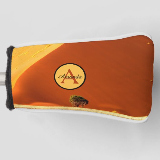 Rode Namibië zandduinen fotomonogram Golfheadcover (Voorkant)