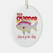 RODE NAPPERVANGST VAN DE DAG KERAMISCH ORNAMENT (Rechts)