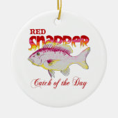 RODE NAPPERVANGST VAN DE DAG KERAMISCH ORNAMENT (Voorkant)