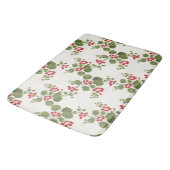 Rode Nasturtium Cream Achtergrond Badmat (Gekanteld)