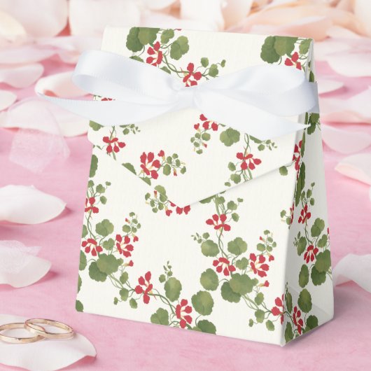 Rode Nasturtium Cream Achtergrond Bedankdoosjes (Huwelijk)