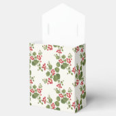 Rode Nasturtium Cream Achtergrond Bedankdoosjes (Geopend)