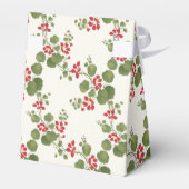 Rode Nasturtium Cream Achtergrond Bedankdoosjes (Achterkant)