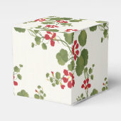 Rode Nasturtium Cream Achtergrond Bedankdoosjes (Voorkant Zijde)