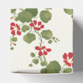 Rode Nasturtium Cream Achtergrond Bedankdoosjes (Bovenkant)