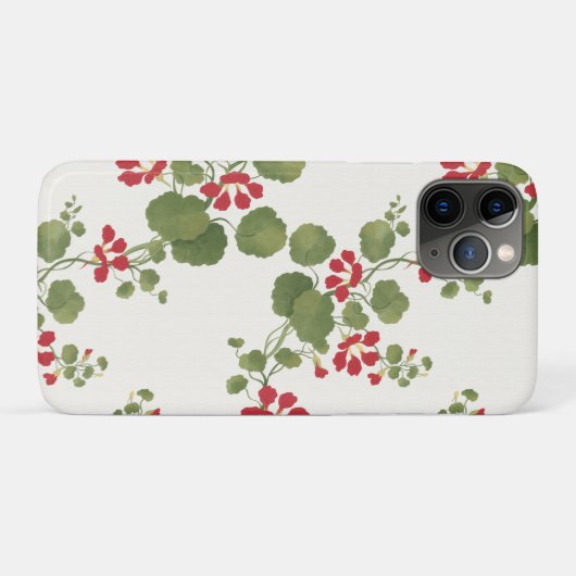 Rode Nasturtium Cream Achtergrond Case-Mate iPhone Case (Achterkant (horizontaal))