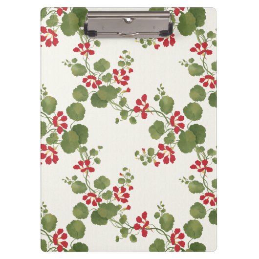 Rode Nasturtium Cream Achtergrond Klembord (Voorkant)