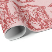  Rode Nativiteit Cadeaupapier (Rol Hoek)