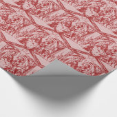 Rode nativiteit cadeaupapier (Hoek)