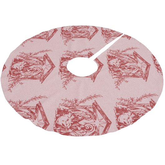  Rode Nativiteit Kerstboom Rok (Gekanteld)