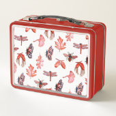 Rode Natuur print lunchbox (Achterkant)