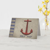 rode nautische anker met blauwe strepen en kompas kaart (Gele Bloem)