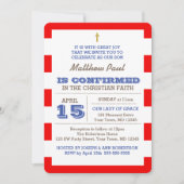 Rode Nautische Bevestiging Uitnodiging (Voorkant)