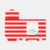 Rode nautische blauwe krab Baby shower Bedankdoosjes (Uitgevouwen)