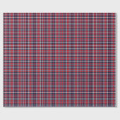 Rode Navy asymmetrische geruite textuur Cadeaupapier (Vlak)