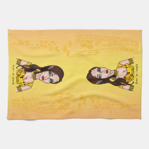 Rode nebula Girl Spirals Theedoek