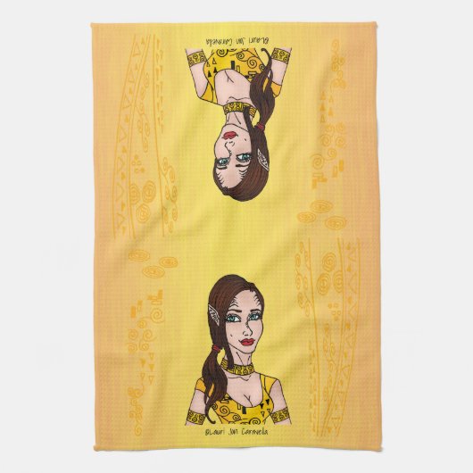 Rode nebula Girl Spirals Theedoek (Verticaal)