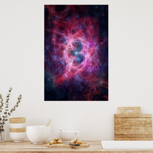 Rode Nebula Poster (Keuken)