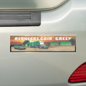 rode necks groen bumpersticker (Op auto)